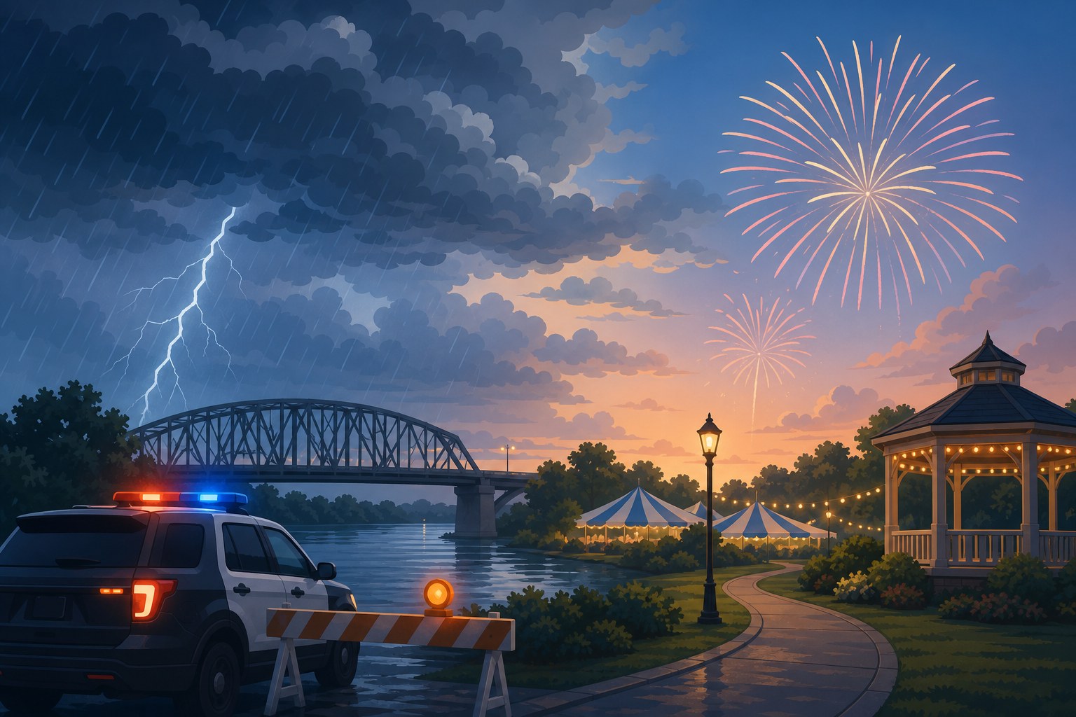 Stormy weather postponed Elk River's fireworks, but the show will return during Elk RiverFest on July 25
